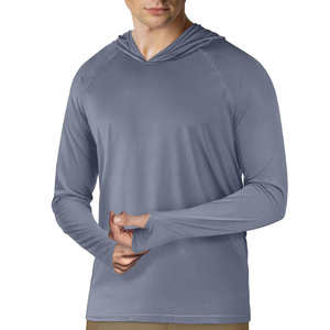 Sweat-shirt à capuche pour homme, motif uni, compression, tissu tricoté, sweat-shirt d'automne avec logo sur le devant - Product Image 1
