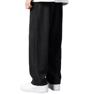 2025, venta al por mayor, pantalones de chándal holgados para hombres, ropa de calle con logotipo personalizado, pantalones de chándal de pierna ancha holgados de gran tamaño de algodón informal para hombres - Product Image 2