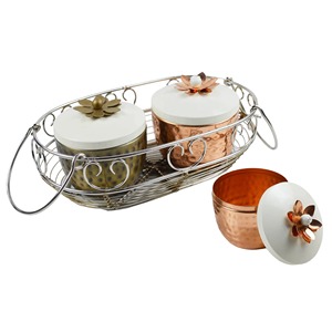 La construction durable de la boîte à épices et des bocaux en métal garantit une utilisation à long terme sans fissures ni bris. - Product Image 1