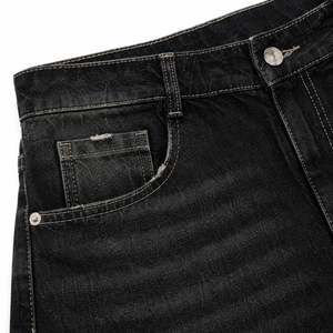 Pantalones Cortos Vaqueros de Mezclilla para Hombre, Estilo Vintage, Lavados, con Cruz de Pedrería, Ajuste Holgado, Estilo Gótico Urbano, Venta al por Mayor - Product Image 6
