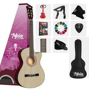 Guitare classique Midex CG-390NT 39 pouces 4/4, table en épicéa, manche en sapelli, touche en palissandre indien, finition brillante, tige de tension réglable - Product Image 1
