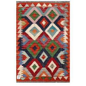 Tapis Kilim d'Afghanistan Maimana 114 X 75 cm, décoration murale - Product Image 1