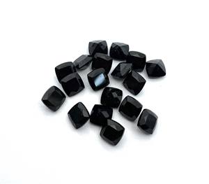 Piedras facetadas de turmalina negra Natural con corte de Cojín cuadrado de 7mm con certificado IGI GIA de alta calidad, piedras preciosas sueltas de 8mm de altura - Product Image 2