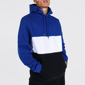 Sudadera con capucha de último diseño de bloque de Color de lana ligera para hombres 2025 nueva llegada Impresión de logotipo personalizado precio al por mayor de alta calidad - Product Image 1