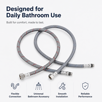 Raccord flexible en gros pour robinet, tuyau tressé 304 avec double verrouillage pour évier de cuisine et robinet de salle de bain, en vrac