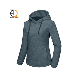 Sudadera con capucha Jersey de mujer con diseño de cremallera completa Sudaderas con capucha sólidas para mujer Ropa informal de punto para mujer - Product Image 5