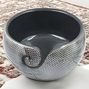 Cuenco de hilo de resina de tendencia industrial, cuenco de ganchillo de diseño único de resina grande para soporte de hilo, ganchillo de punto para Decoración - Product Image 6