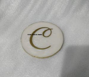 Factory Direct Wholesale Low Price Lovely Design S Custom Letters Unique Natural Customizable Letters <b>Epoxy</b> Resin Tea coaster - Product Image 6