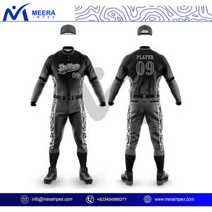 Uniforme de baseball personnalisé pour hommes, maillot en maille et pantalon, kit complet de vêtements de sport à coutures durables pour les clubs scolaires, uniformes d'équipe OEM - Product Image 3