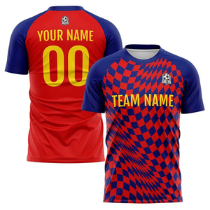 เสื้อฟุตบอลสั่งทำพิเศษ แขนสั้น ชุดฝึกซ้อมทีมกีฬา ปรับแต่งได้ 100% โพลีเอสเตอร์ ป้องกันรังสียูวี ยืดหยุ่นได้ - Product Image 3