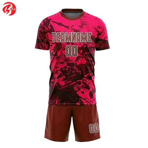 Conjunto de uniforme de fútbol de talla grande con impresión de logotipo personalizado para adultos, camisetas de corte automático, camisetas de fútbol - Product Image 3
