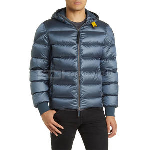 Doudounes légères de haute qualité pour hommes Vêtements d'extérieur à capuche de couleur unie pour l'hiver Service OEM en stock pour la vente en gros - Product Image 2