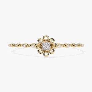 Bracelet en diamant Moissanite en or jaune de qualité supérieure avec pierre centrale de taille princesse en argent 925 bijoux en or 10K/ 14K pour femme - Product Image 2