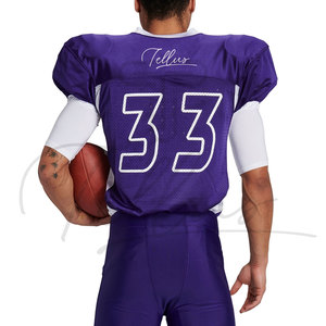 Maillot de football américain de dernière génération, taille jeunesse, respirant, personnalisable, haute qualité, vêtements d'entraînement d'équipe - Product Image 6