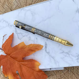 Bolígrafo de Acero de Damasco de Alta Calidad, Construcción de Metal Pesado, Escritura Suave, Recarga, Bolígrafo Ejecutivo de Lujo para Negocios - Product Image 6
