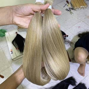 Extension de cheveux brésiliens naturels, extensions de cheveux humains en vrac, lisses, teintés à Double dessin, vente chaude - Product Image 2