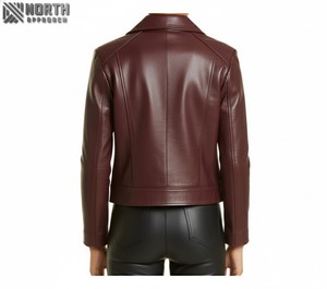 Nuevo diseño, venta al por mayor, chaqueta transpirable de punto cálido de cuero genuino para mujer, logotipo personalizable, tamaño de Color - Product Image 2