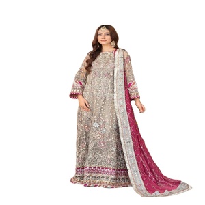 Vestidos largos para mujer Trajes de boutique Vestidos de lujo elegantes y hermosos Trajes indios de 3 piezas de Tawakkal Vol FENELLA - Product Image 1