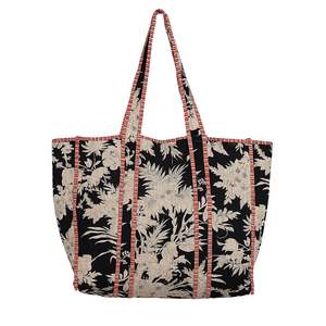 Sac fourre-tout en toile matelassée noire écologique pour femmes, durable, vintage, avec fermeture éclair, style féminin, sac à bandoulière, voyage, hiver, été - Product Image 1