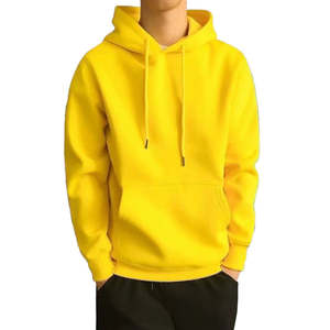 Nouvelle mode pour hommes, hauts d'automne et d'hiver à manches longues, sweat à capuche blanc, ample, couleur unie, chemisier décontracté en coton, sweat à capuche unisexe - Product Image 1