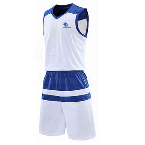 <b>White</b> And Blue Color Basketball Uniform New Design Custom Basketball Uniform Sports Clothing Custom Basketball Uniform - Product Image 2