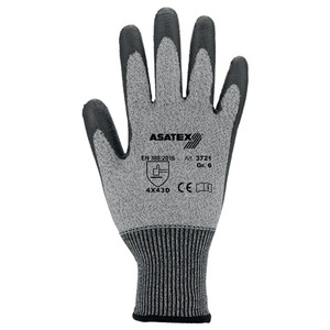 ถุงมือกันบาด ASATEX ไซส์ 10 สีเทาผสม/ดำ มาตรฐาน EN 388 ประเภทอุปกรณ์ป้องกันส่วนบุคคล (PPE) หมวดที่ 2 บรรจุ 10 คู่ สำหรับป้องกันมือในสวน - Product Image 1