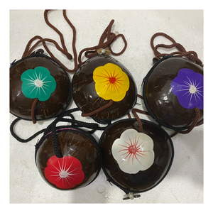 Bolso de mano único de cáscara de coco, fuerte, transpirable, hecho a mano de material sostenible, ideal para uso diario, vacaciones - Product Image 2