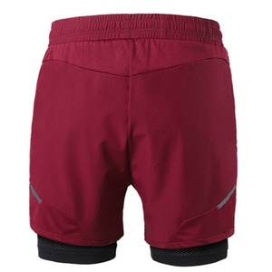 Pantalones cortos deportivos de diseño personalizado para hombre, pantalones cortos de entrenamiento para gimnasio, nailon sólido, colocación frontal para correr, boxeo, ciclismo, correr - Product Image 3