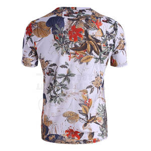 เสื้อยืดลายพื้นของผู้ชายสินค้าออกใหม่เสื้อยืดออกแบบบน2024โลโก้ตามสั่งพิมพ์ลงบนวัสดุไม้ไผ่ - Product Image 3