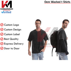 Camisetas extragrandes para hombre, camiseta Unisex Vintage lavada con ácido de algodón pesado, Camiseta holgada de manga corta, ropa de calle informal, Camisetas básicas holgadas - Product Image 5