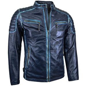 Dernière conception de vestes pour hommes confortables 2025 veste en cuir à col montant de haute qualité pour hommes avec manches complètes - Product Image 2