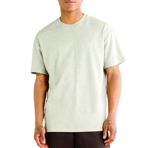 Camiseta de Lona Transpirable Ecológica para Hombre, Estilo Urbano, con Logotipo Vintage Personalizado, Estampado Digital Liso de Gran Tamaño - Product Image 4