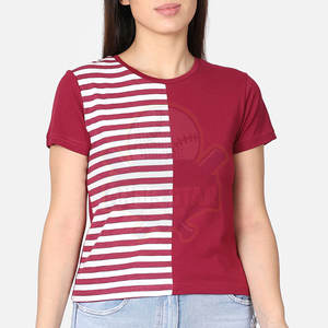 2025 nuevo diseño personalizado camisetas de algodón para mujer cuello redondo verano ropa ecológica hecha en Pakistán - Product Image 1