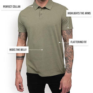 Camiseta Polo para Hombre OEM, Negra con Detalle de Cuello en Contraste, Informal de Verano y para el Trabajo - Product Image 2