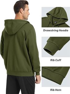 Ropa de calle unisex Sudadera con capucha con cremallera Algodón grueso Fleece Loose Fit Casual Prendas de abrigo - Product Image 2