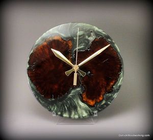 Manufacture India Wholesale Wood Resin Wall Clock Home and Restaurant Hotels Rooms Decorate Use Wood Resin Wall Clock - Product Image 5