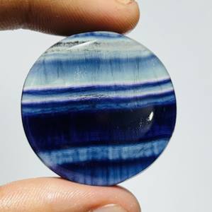 Cabujón de fluorita Natural exclusivo de grado AAA, tamaño mixto de 30-60mm, 2-6g, piedras preciosas sueltas para fabricación de joyas, estilo de cristal - Product Image 2