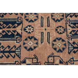 Tapis turc à accents floraux 3,6x5,6 pi (110x172 cm), tapis bleu floral vintage - Product Image 5