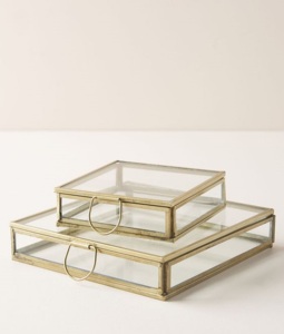 Caja de Joyería de Lujo de Latón Dorado y Cristal, Organizador Rectangular Vintage para Baratijas, Estuche Decorativo para Exhibición en Hogar, Hotel, Decoración de Bodas - Product Image 6