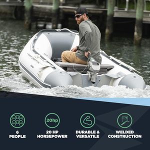 นิวพอร์ต6in 12ft Catalina เรือบดเป่าลมเรือทรานสปอร์ต6คน20แรงม้า uscg - Product Image 5