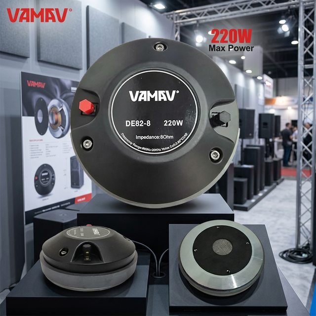 VAMAV DE82-8 Speaker Driver110W HF Tweeter 8 Ohm Pa System Bocinas Power 2.85" Compression Ferrite Magnet 62Oz Audio Equipment