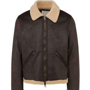 Manteau en cuir trench léger de nouvelle conception personnalisé pour hommes Véritable fourrure de haute qualité doublée Style mi-long Manteau long pour hommes - Product Image 2