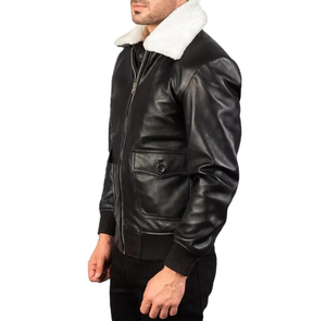 Vente en gros d'usine de vestes unies pour hommes à la mode vestes en cuir de style moto pour homme grande taille vestes pour hommes conceptions personnalisées - Product Image 4