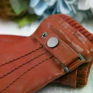 Nouveauté, style tendance, mitaines de luxe, gants d'hiver, poignets en fourrure de renard, gants en cuir d'agneau d'hiver pour l'extérieur avec logo personnalisé - Product Image 4