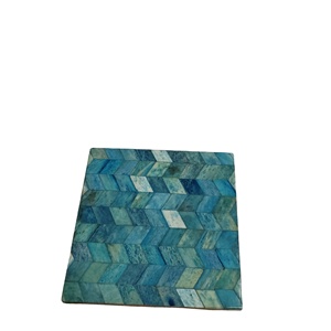 Juego de posavasos personalizado de resina de mármol de madera de gran venta 921 con color natural y personalizado hecho en La India - Product Image 1