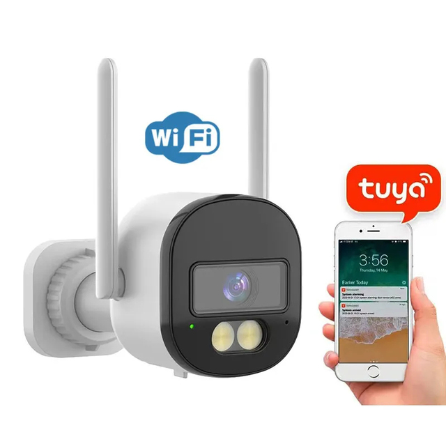 Two Way Audio Night Vision Waterproof 4mp Wifi Home Security Tuya Smart Camera PST-C21-4MP