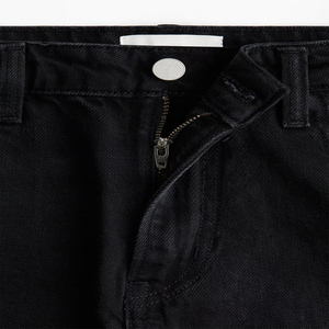 2025 nouvelle mode unisexe Vintage américain rétro femmes Denim jean Logo personnalisé lavé hommes pantalon large style de rue haute - Product Image 4