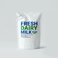 Pochettes souples personnalisées en plastique recyclable avec bec verseur pour jus, boissons, lait et boissons énergisantes – Sachets refermables à fermeture éclair