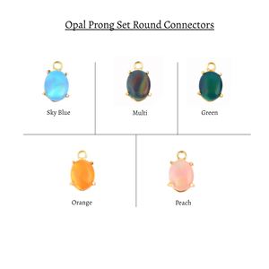 Connecteur de bijoux DIY en gros, rubis de Mohave, turquoise cuivre, ensemble de connecteurs à griffes, connecteur ovale, boucle simple, accessoires en laiton métallique - Product Image 5