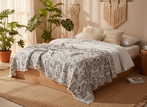 Cubrecama de Muselina Premium de 80 Capas, Manta de Verano 100% Algodón Natural, 300 Hilos, Ecológica, Antiestática y Lavable - Product Image 2